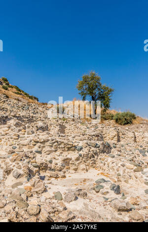 Le village archéologique de lithique neo à Chypre Banque D'Images