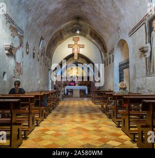 L'église de San Damiano reconstruite par Saint François, mémoire de Saint François et sainte Claire, assise, Province de Pérouse, Ombrie, Italie Banque D'Images