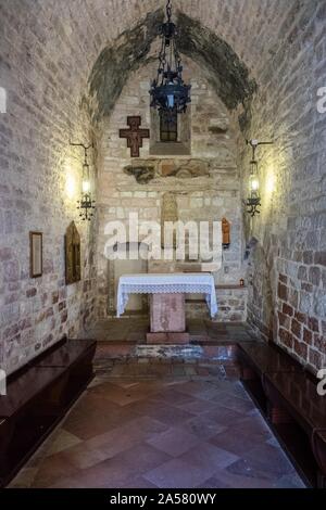 Chapelle de San Francesco Piccolino, lieu de naissance de Saint François, assise, Province de Pérouse, Ombrie, Italie Banque D'Images