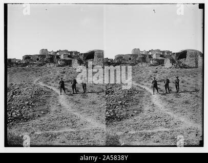 Vues guerre Neby de Mitspa (Samuel). Village en ruines de Neby Samuel. Banque D'Images