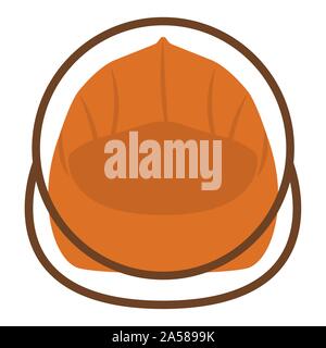 Pouf orange isolé image sur fond blanc - Vector Illustration de Vecteur