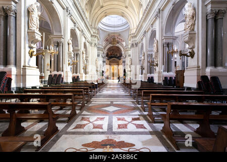 Palerme, Sicile - 23 mars 2019 : La vue de l'intérieur de la cathédrale de Palerme ou Cattedrale di Palermo dans une belle après-midi ensoleillée à Palerme, du sud Banque D'Images