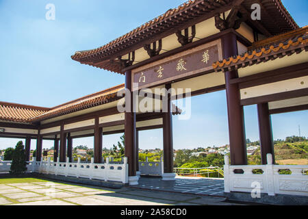 Zu Lai Temple, temple Bouddhiste le plus important en Amérique latine, Cotia, Sao Paulo, Brésil Banque D'Images