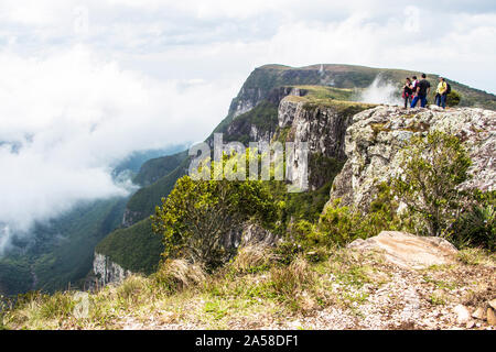 Canyon Fortaleza, Fortaleza canyon, Parque Nacional da Serra Geral, Cambará do Sul, Rio Grande do Sul, Brésil. Banque D'Images