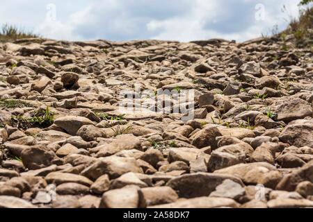 Caminho de Pedras, chemin de Pierre, Canyon Fortaleza, Parque Nacional da Serra Geral, Cambará do Sul, Rio Grande do Sul, Brésil. Banque D'Images