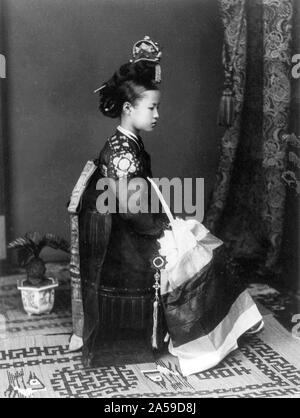 Geisha girl du palace Corée 1910-1920 Banque D'Images