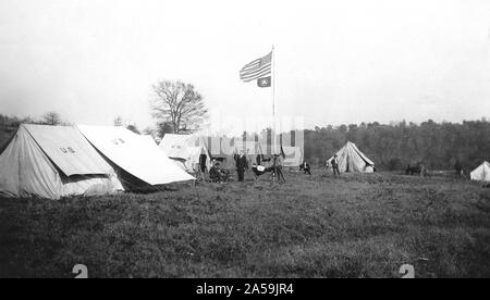 Une cartographie topographique USGS le camp de terrain au début des années 1900 Banque D'Images