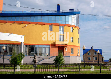 Bâtiments colorés de Salekhard, Sibérie, Russie Banque D'Images