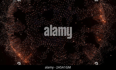 Lignes et points de connexion autour de Earth globe Banque D'Images