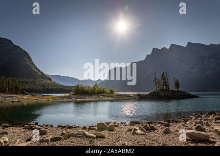 Le lac Two Jack rockies Banff Banque D'Images