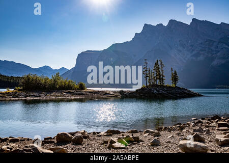 Le lac Two Jack rockies Banff Banque D'Images