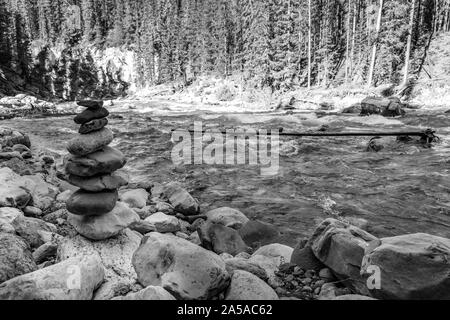 Le lac Two Jack rockies Banff Banque D'Images
