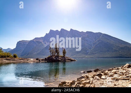 Le lac Two Jack rockies Banff Banque D'Images