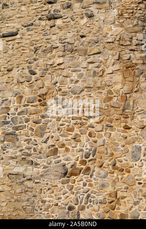 Ancien mur photographié à Chypre. Un gros plan du mur de tuile brun clair. Unique, très vieux et patiné traditionnel mur. Belle texture. Banque D'Images