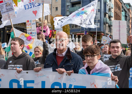 Glasgow, Ecosse, Royaume-Uni. 19 octobre, 2019. Vice-premier ministre de l'Écosse John Swinney assiste à la MSP qui s'en soucie ? L'Écosse Rally. Credit : Skully/Alamy Live News Banque D'Images