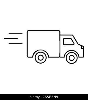 Des camions de livraison de l'icône sur fond blanc vector illustration Illustration de Vecteur