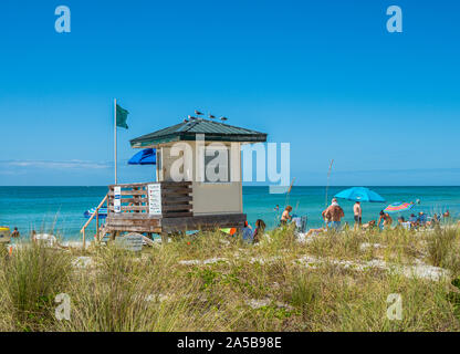 Secours sur Lido Key Beach sur le golfe du Mexique à Sarasota en Floride aux États-Unis Banque D'Images