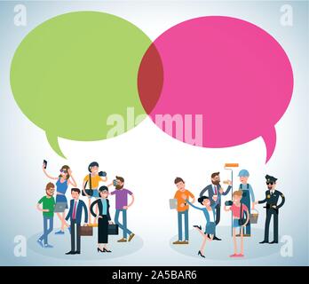 Les gens vector communication Illustration de Vecteur