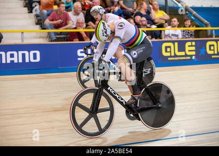 Apeldoorn, Pays-Bas. 19 Oct, 2019. APELDOORN, 19-10-2019, allsports Omnisport, Apeldoorn, Matthijs Buchli durant la Cyclisme sur Piste Championnats Européens, Ek Baanwielrennen. Credit : Pro Shots/Alamy Live News Banque D'Images