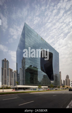 Utilisation mixte Opus hotel, bureaux et résidences, par Zaha Hadid, Dubaï, Émirats Arabes Unis Banque D'Images