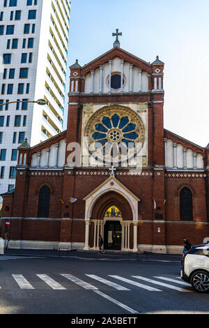 Cathédrale Catholique Saint-Joseph ou Catedrala Sf. 152 à Bucarest, Roumanie, 2019 Banque D'Images