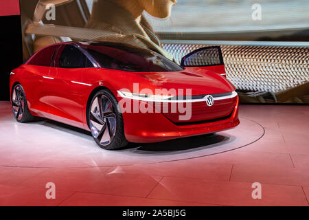 Allemagne, Francfort, 20 Septembre 2019 : Nouveau volkswagenGermany, Francfort, 20 septembre 2019 VW : I.D. Vizzion, IAA Frankfurt 2019 Banque D'Images