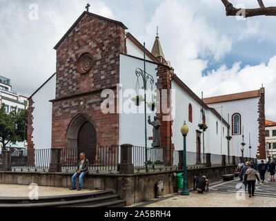 Cathédrale sé, Rua da se, dans le centre historique de Funchal, Santa Luzia, Funchal, Madeira, Portugal Banque D'Images
