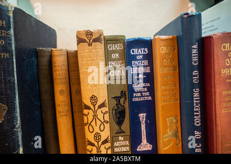 "Comment regarder des images', 'Chats sur faïence anglaise' et d'autres titres de livre, sur l'étagère à Leakey's bookshop, Inverness, Scotland Banque D'Images