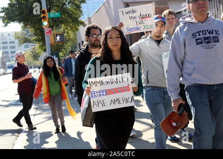 Bernie est de retour Rally, New York, USA Banque D'Images