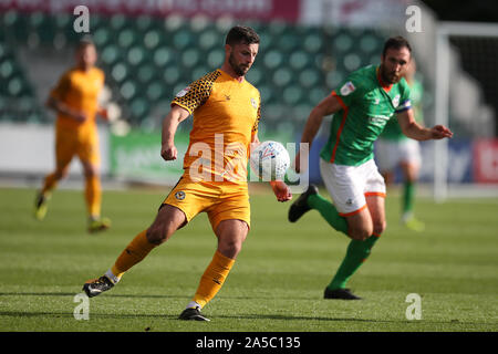 Newport, Royaume-Uni. 19 Oct, 2019. Padraig Amond du comté de Newport en action. L'EFL Skybet deux ligue de football, Newport county v Scunthorpe Utd à Rodney Parade à Newport, Pays de Galles le samedi 19 octobre 2019. Cette image ne peut être utilisé qu'à des fins rédactionnelles. Usage éditorial uniquement, licence requise pour un usage commercial. Aucune utilisation de pari, de jeux ou d'un seul club/ligue/dvd publications. Photos par Andrew Andrew/Verger Verger la photographie de sport/Alamy live news Crédit : Andrew Orchard la photographie de sport/Alamy Live News Banque D'Images