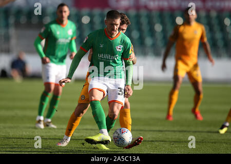 Newport, Royaume-Uni. 19 Oct, 2019. Jamie Proctor de Scunthorpe Utd en action. L'EFL Skybet deux ligue de football, Newport county v Scunthorpe Utd à Rodney Parade à Newport, Pays de Galles le samedi 19 octobre 2019. Cette image ne peut être utilisé qu'à des fins rédactionnelles. Usage éditorial uniquement, licence requise pour un usage commercial. Aucune utilisation de pari, de jeux ou d'un seul club/ligue/dvd publications. Photos par Andrew Andrew/Verger Verger la photographie de sport/Alamy live news Crédit : Andrew Orchard la photographie de sport/Alamy Live News Banque D'Images