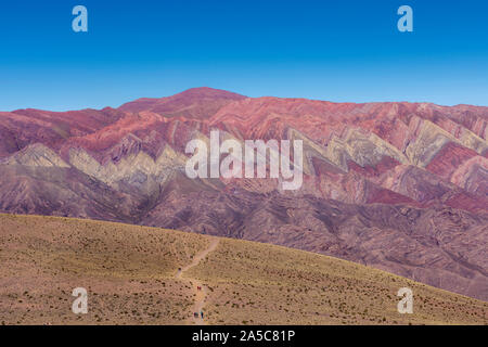 Lieu-dit "del erranias hornocal', une montagne avec 14 couleurs de Jujuy, Argentine Banque D'Images