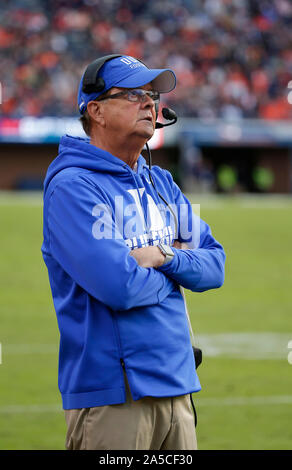 Charlottesville, Virginia, USA. 19 Oct, 2019. Duke Blue Devils au cours de l'entraîneur-chef David Cutcliffe NCAA football match entre l'Université de Virginia Cavaliers et le Duke Blue Devils à Scott Stadium à Charlottesville, Virginie. Justin Cooper/CSM/Alamy Live News Banque D'Images