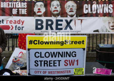 Envoyer les clowns, Brexit protestation, 19 octobre 2019 Londres Banque D'Images