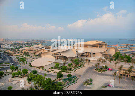 Qatar National Museum Ariel Sunset View Banque D'Images