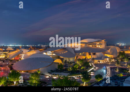 Qatar National Museum Ariel Sunset View Banque D'Images