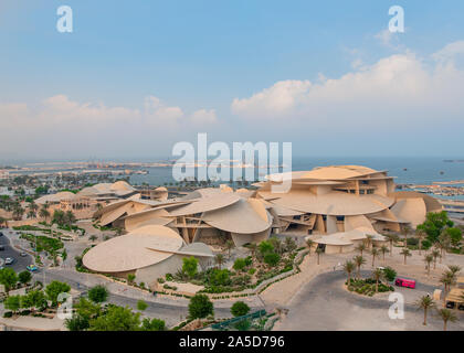 Qatar National Museum Ariel Sunset View Banque D'Images