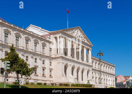 Le bâtiment du parlement portugais Assembleia da República aka le Palais de São Bento à Lisbonne, Portugal, Europe Banque D'Images