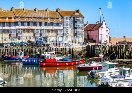 Port de Bridport et point d'entrée à Bridport, West Bay, Dorset Banque D'Images