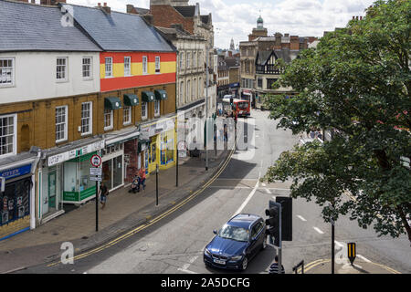 Scène de rue, Sheep Street, Northampton, Royaume-Uni Banque D'Images