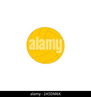 Vector Orange illustration d'un volleblall on white Illustration de Vecteur