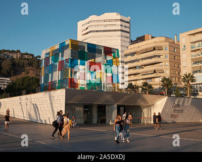 Centre Pompidou. Málaga, Andalousie, espagne. Banque D'Images