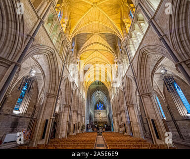 Intérieur de la cathédrale de Southwark (la cathédrale et l'église collégiale de St Sauveur et St Mary Overie), Southwark, London, UK. Banque D'Images