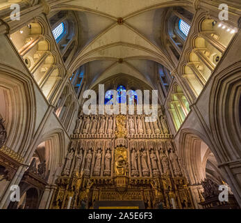 Intérieur de la cathédrale de Southwark (la cathédrale et l'église collégiale de St Sauveur et St Mary Overie), Southwark, London, UK. Banque D'Images