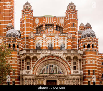 La Cathédrale de Westminster, l'église mère de l'Église catholique en Angleterre et au Pays de Galles. Londres, Royaume-Uni. Banque D'Images