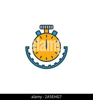 Icon set Timestamp. Quatre éléments dans diférents styles à partir d'icônes devise crypto collection. Timestamp créatif rempli d'icônes de couleur, contours, et télévision Illustration de Vecteur