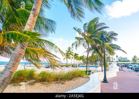 Fort Lauderdale, Florida, USA - 20 septembre 2019 : : plage à Fort Lauderdale en Floride Banque D'Images