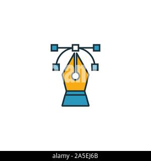 Art numérique icon set. Quatre éléments de styles différents de la conception et de l'interface utilisateur ux collection d'icônes. Les icônes de l'art numérique créatif rempli, contours, et de couleur Illustration de Vecteur