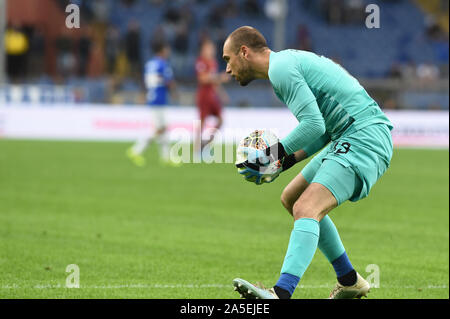 Genova, Italie, 20 octobre 2019, Pau Lopez (Roma) lors de Sampdoria vs AS Roma - football italien Serie A Championnat Hommes - Crédit : LPS/Danilo Vigo/Alamy Live News Banque D'Images