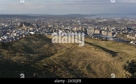Édimbourg, Écosse, Royaume-Uni autour de Holyrood Park, Arthur's Seat en hiver Banque D'Images
